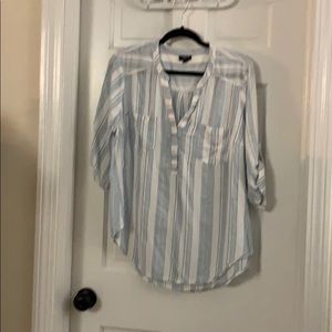 Blouse white striped blouse